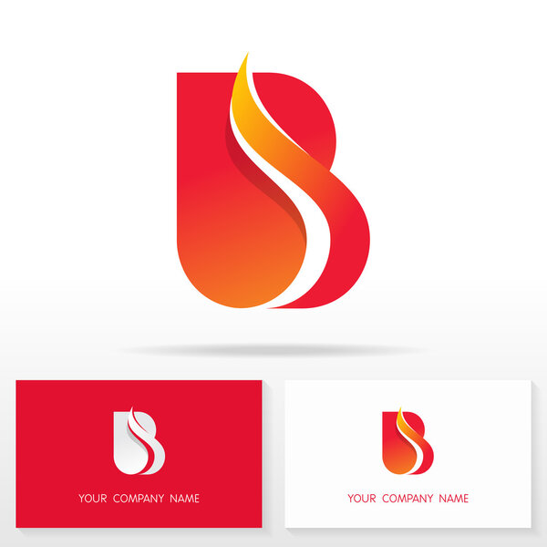 Элементы шаблона логотипа буквы B - Иллюстрация
