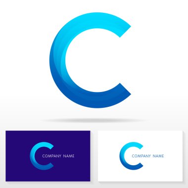 C harfi logo simge tasarım şablonu öğeleri - illüstrasyon
