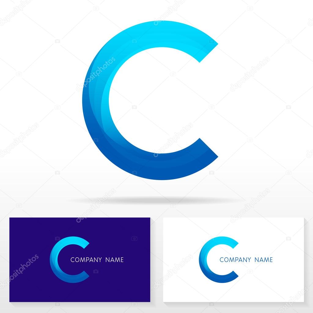 Letter C logo icon design - vector sign. Business card templates