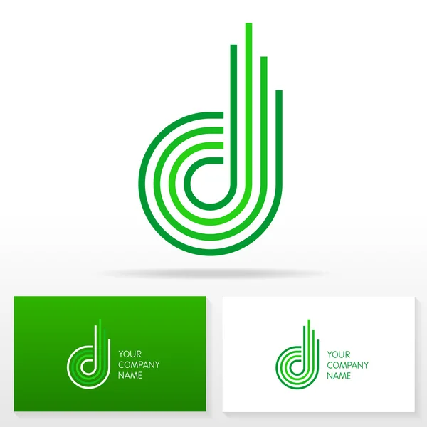 Písmeno D ikonu šablony prvky loga - ilustrace — Stockový vektor
