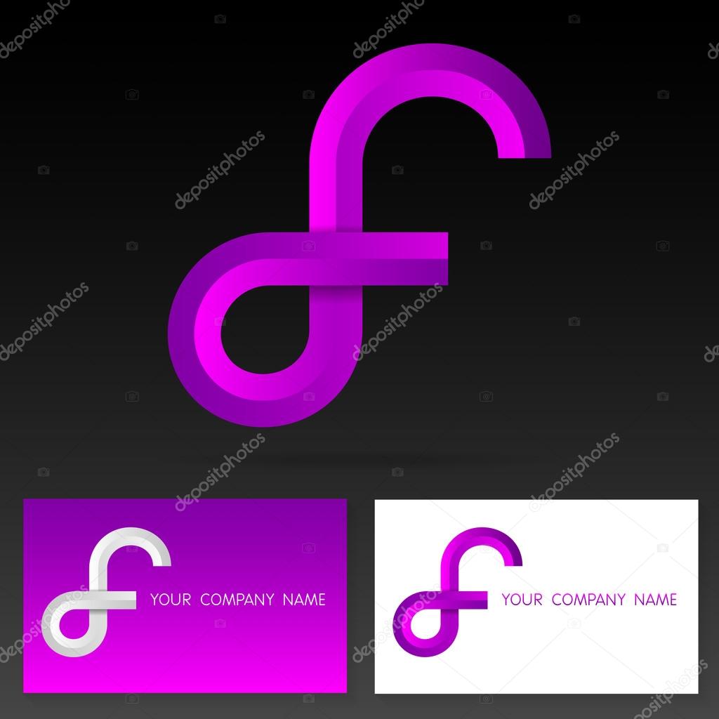 Letter F logo icon design - vector sign. Business card templates