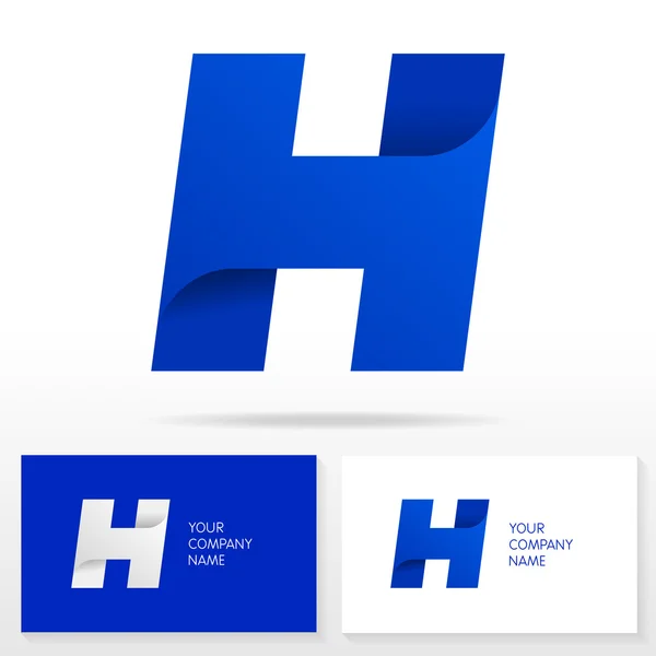 H harfi logo simge tasarım şablonu öğeleri - illüstrasyon. — Stok Vektör