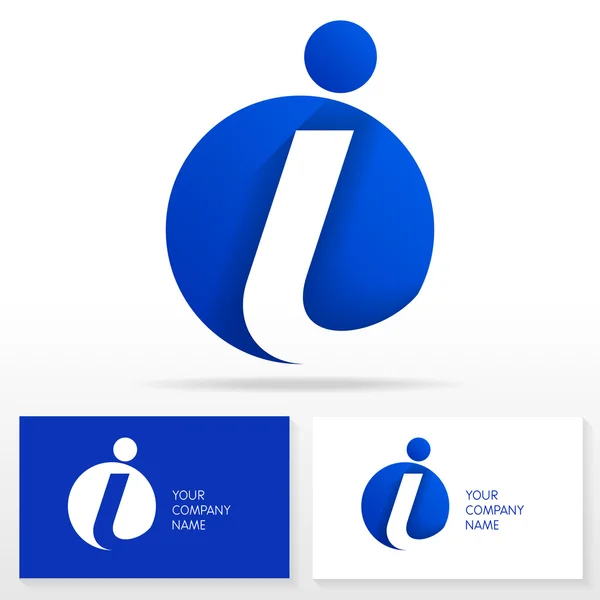 De letter I logo pictogram sjabloon ontwerpelementen - illustratie — Stockvector