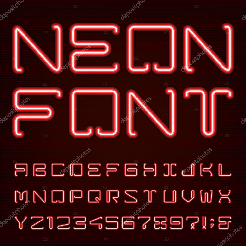 Download Á Neon Script Font Stock Vectors Royalty Free Neon Font Script Illustrations Download On Depositphotos Yellowimages Mockups