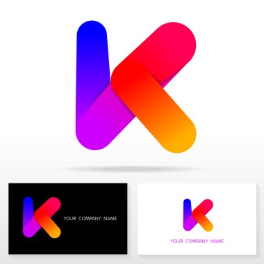 Letter K logo icon design template elements - Illustration.