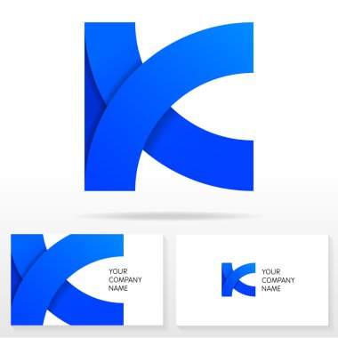 K harfi logo simge tasarım şablonu öğeleri - illüstrasyon.