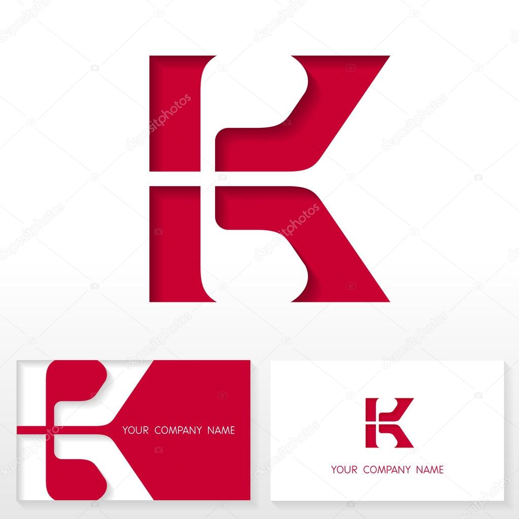 Letter K logo icon design - vector sign. Business card templates.