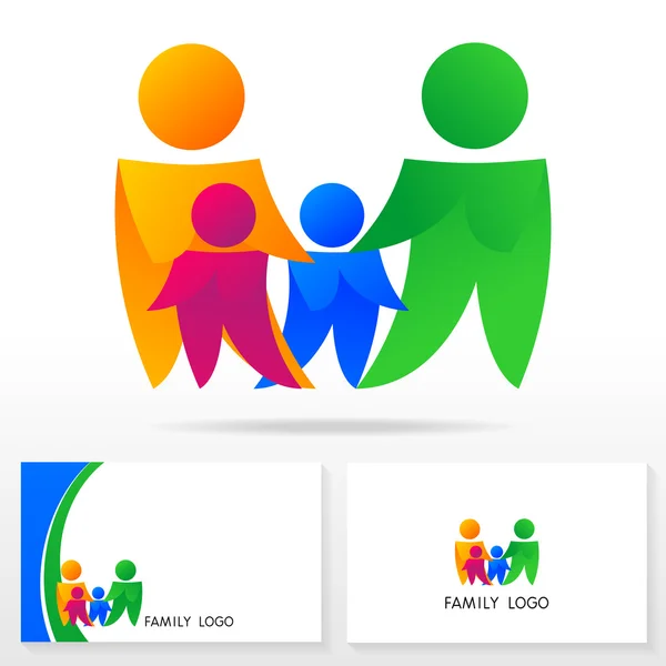 Family logo icon design template elements - Illustration. — Stock vektor