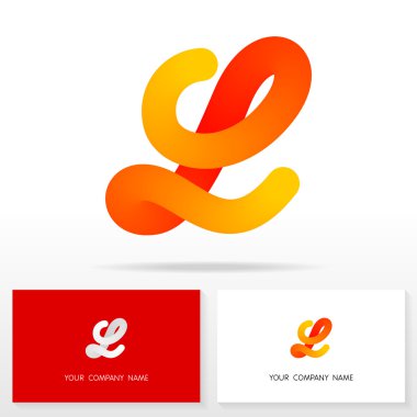 L harfi logo simge tasarım şablonu öğeleri - illüstrasyon.