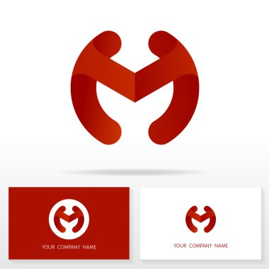 Harf M logosu simgesi tasarım şablonu öğeleri - illüstrasyon.