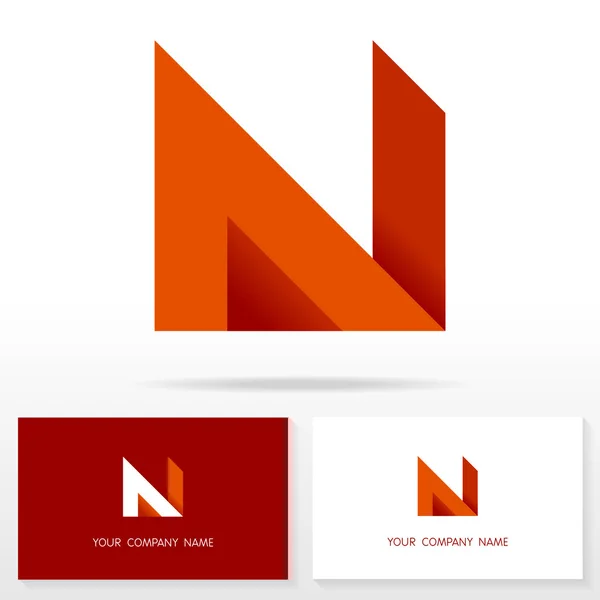 Elementos do modelo do ícone do logotipo da letra N - Ilustração . —  Vetores de Stock