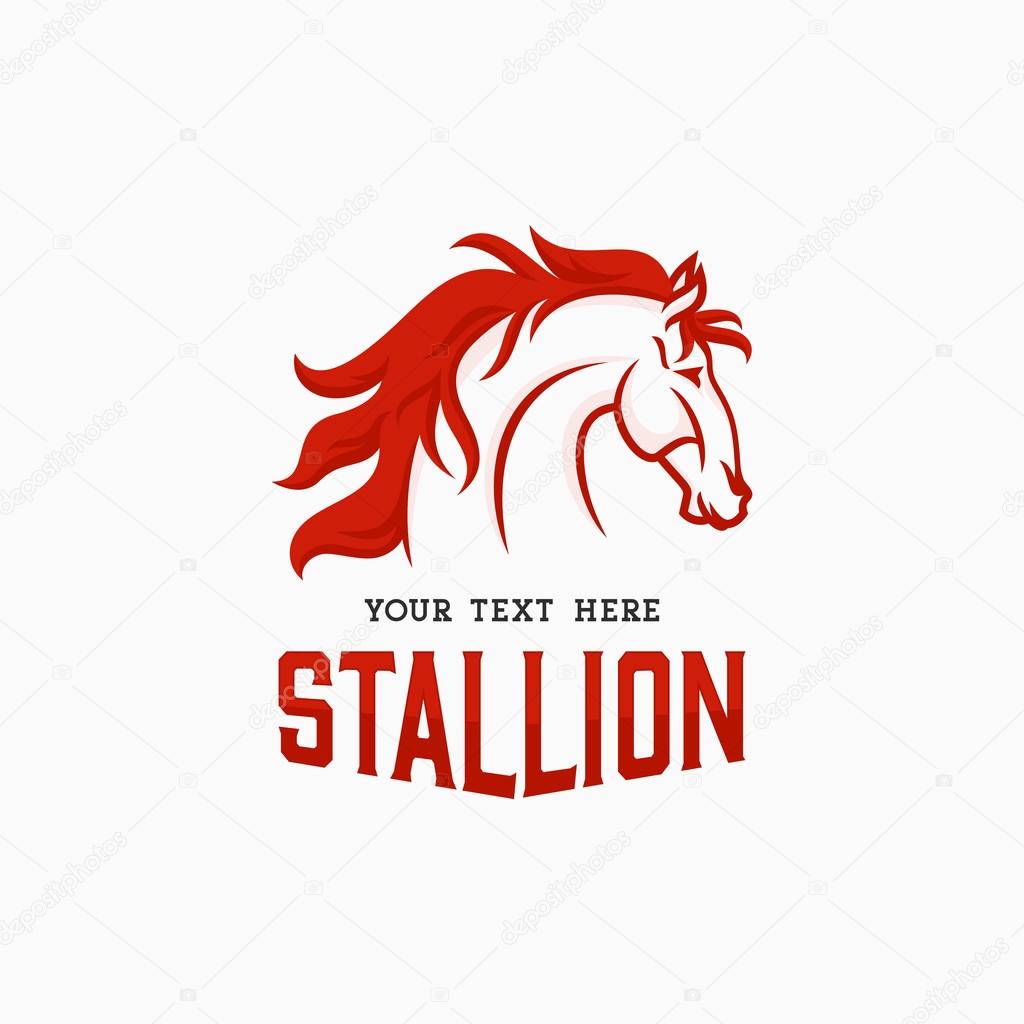 The Stallion Logo concept. Horse Head Icon