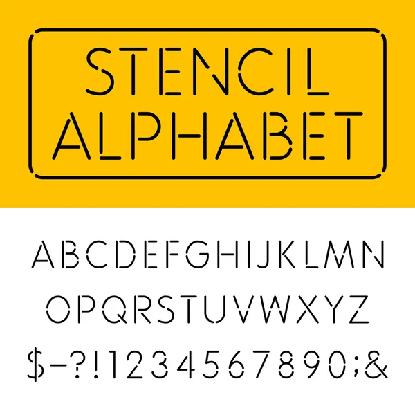 stencil-font Stock Vector