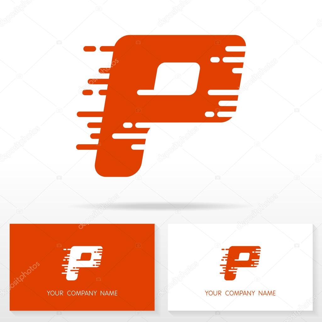 Letter P logo icon design - vector sign. Business card templates.