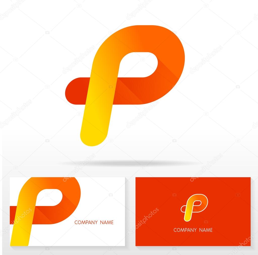 Letter P logo icon design - vector sign. Business card templates.