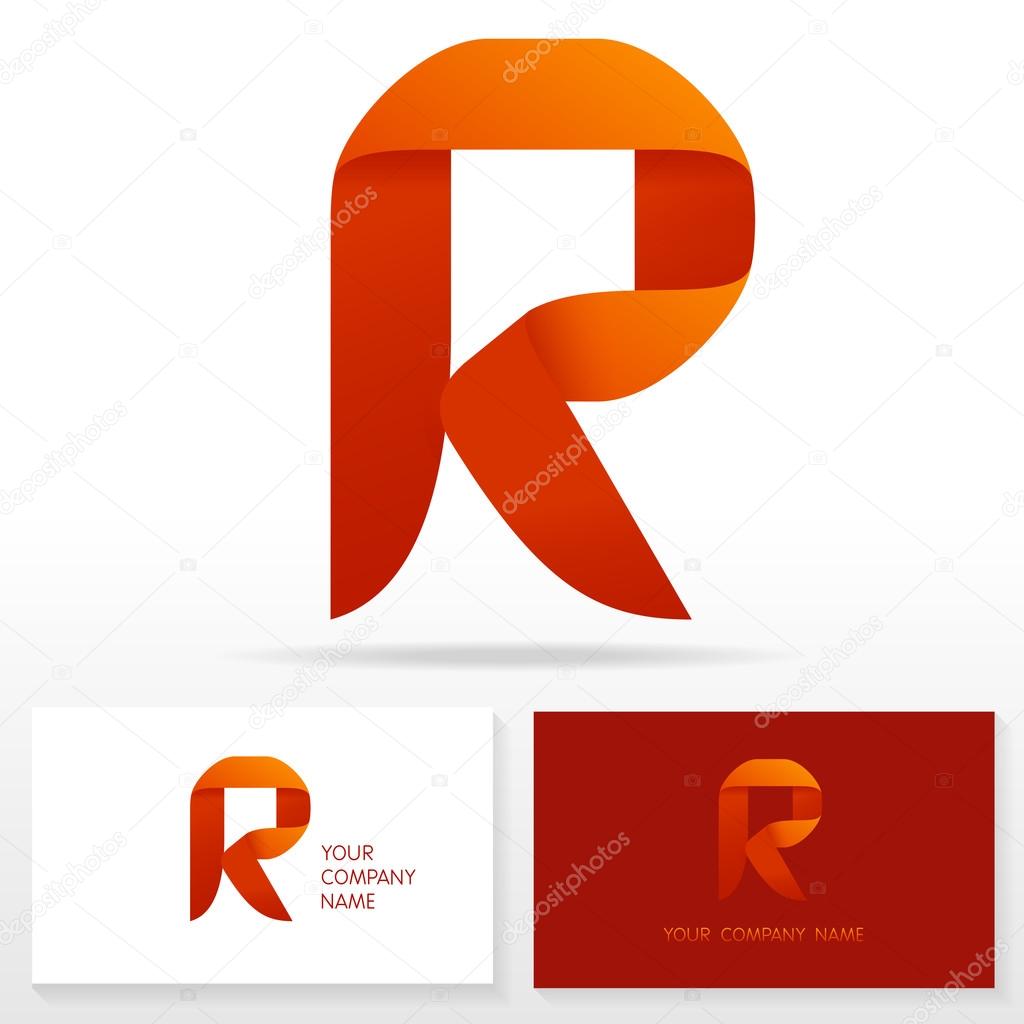 Letter R logo icon design - vector sign. Business card templates.