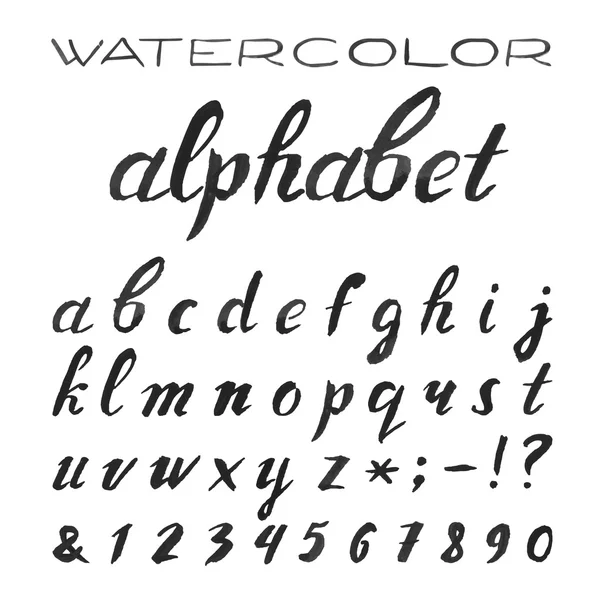 Retro alphabet vector stencil font. Letters, numbers and symbols