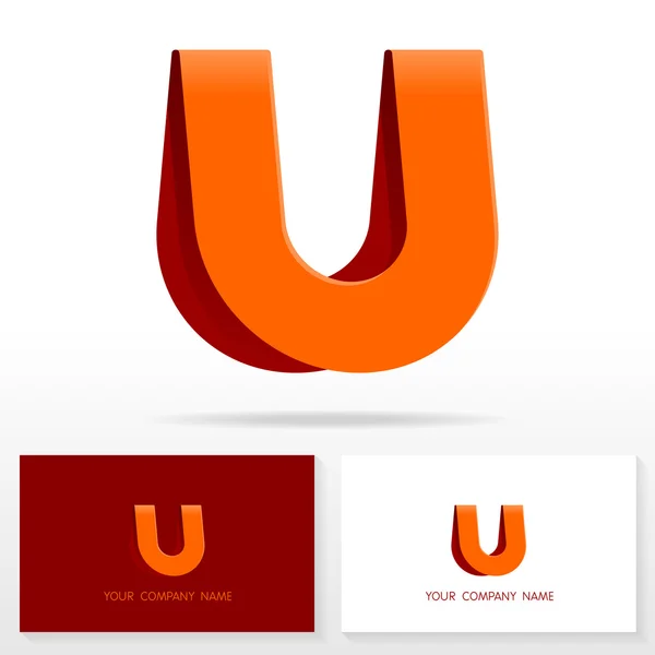 Bokstaven u logo ikon design mall element - vektor illustration. — Stock vektor