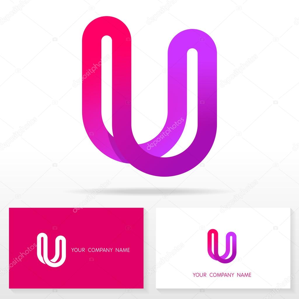 Letter U logo icon design - vector sign. Business card templates.