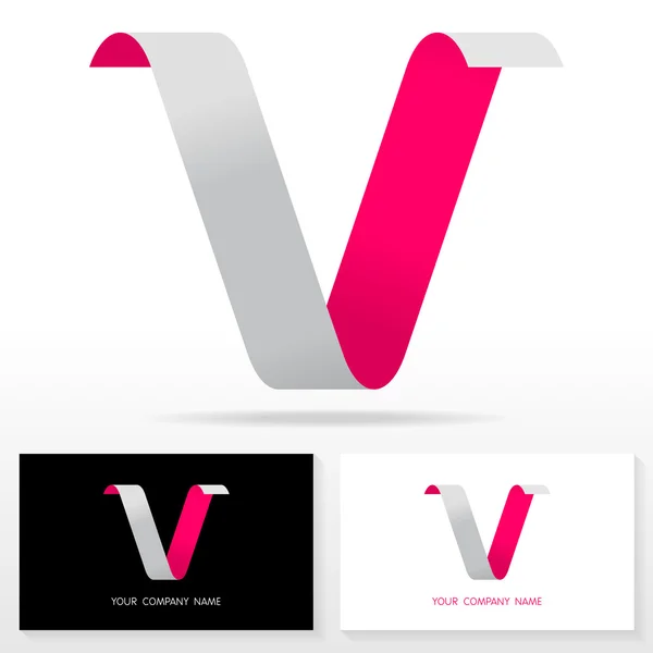 mektup v logo simge tasarım şablonu öğeleri - illüstrasyon.