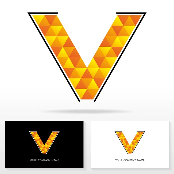 Letra V icono del logotipo de los elementos de la plantilla de diseño - Stock Vector . — Vector de stock