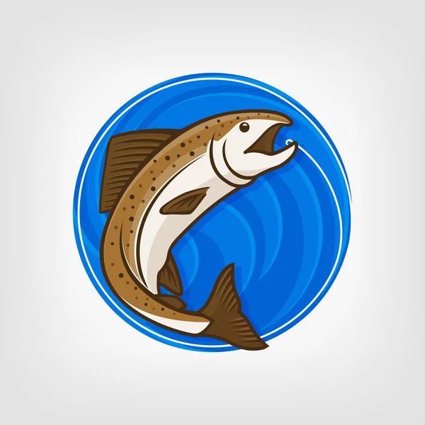 Fishing logo template - Vector Illustration. — Stockový vektor