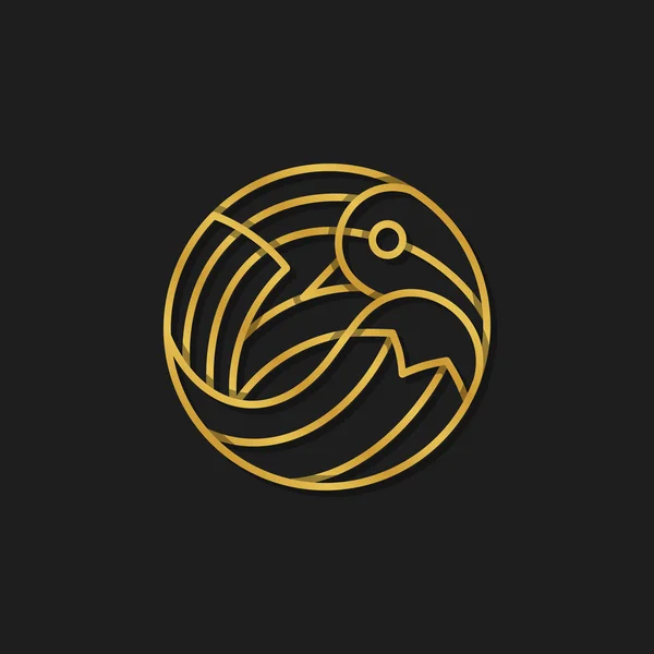 Bird logo template - Abstract bird vector sign. — ストックベクタ
