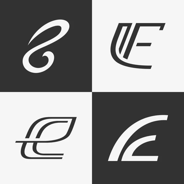 Der Satz von Buchstabe d Zeichen, Logo, Icon Design Template-Elemente. — Stockvektor