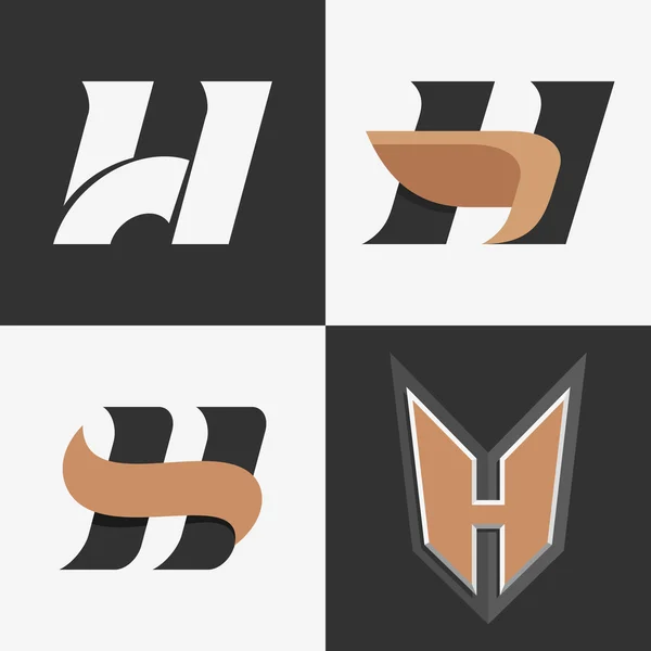 The set of letters H signs. — Stock Vector