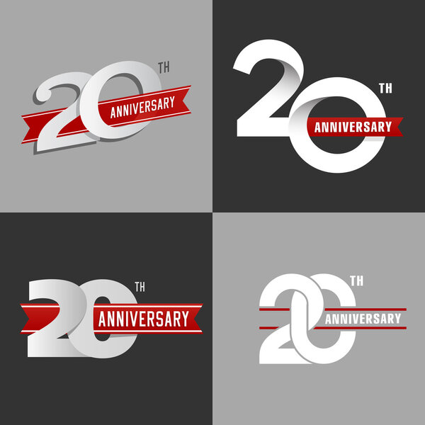 The set of 20th anniversary signs.