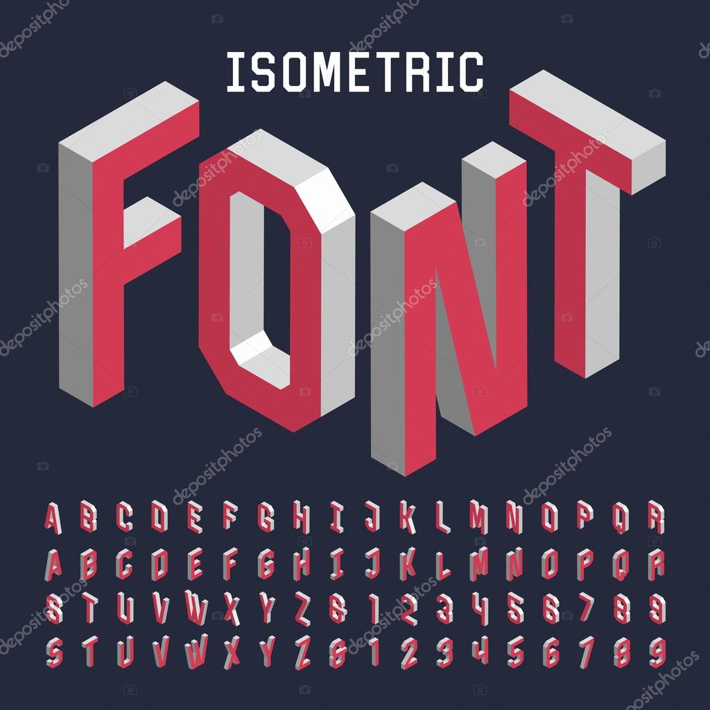 3d isometric alphabet vector font. Stock Vector by ©Epifantsev 83045258