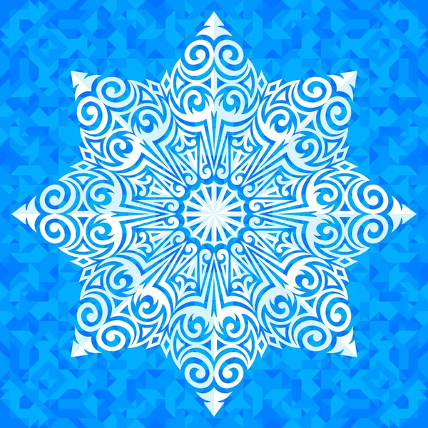 Vector ornamented snowflake — Stock Vector