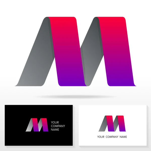 Harf M logosu simgesi tasarım şablonu öğeleri - illüstrasyon.