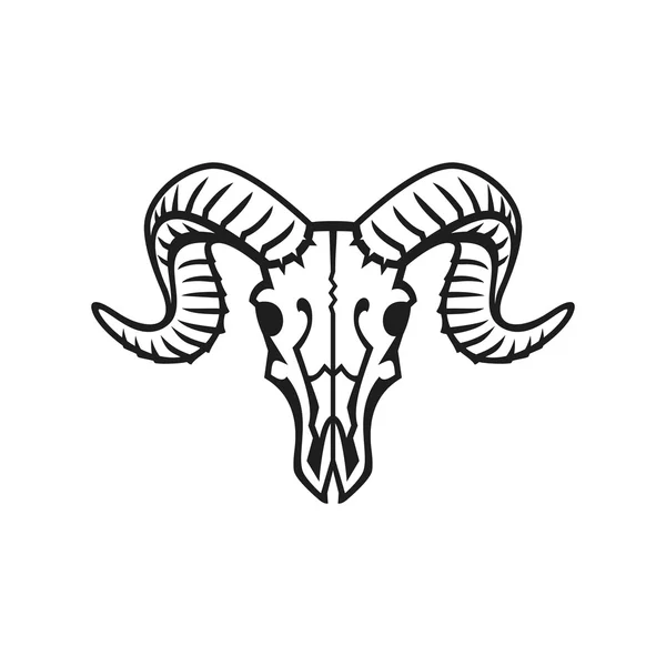 Ram cranio segno — Vettoriale Stock