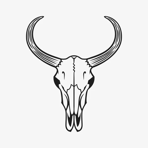 Stier schedel vectorillustratie. — Stockvector