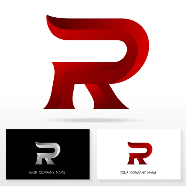 R betű logo ikonra design sablon elemei - illusztráció. — Stock Vector