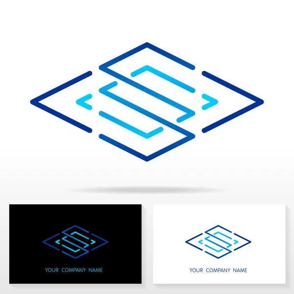 S harfi logo simge tasarım şablonu öğeleri - illüstrasyon. — Stok Vektör