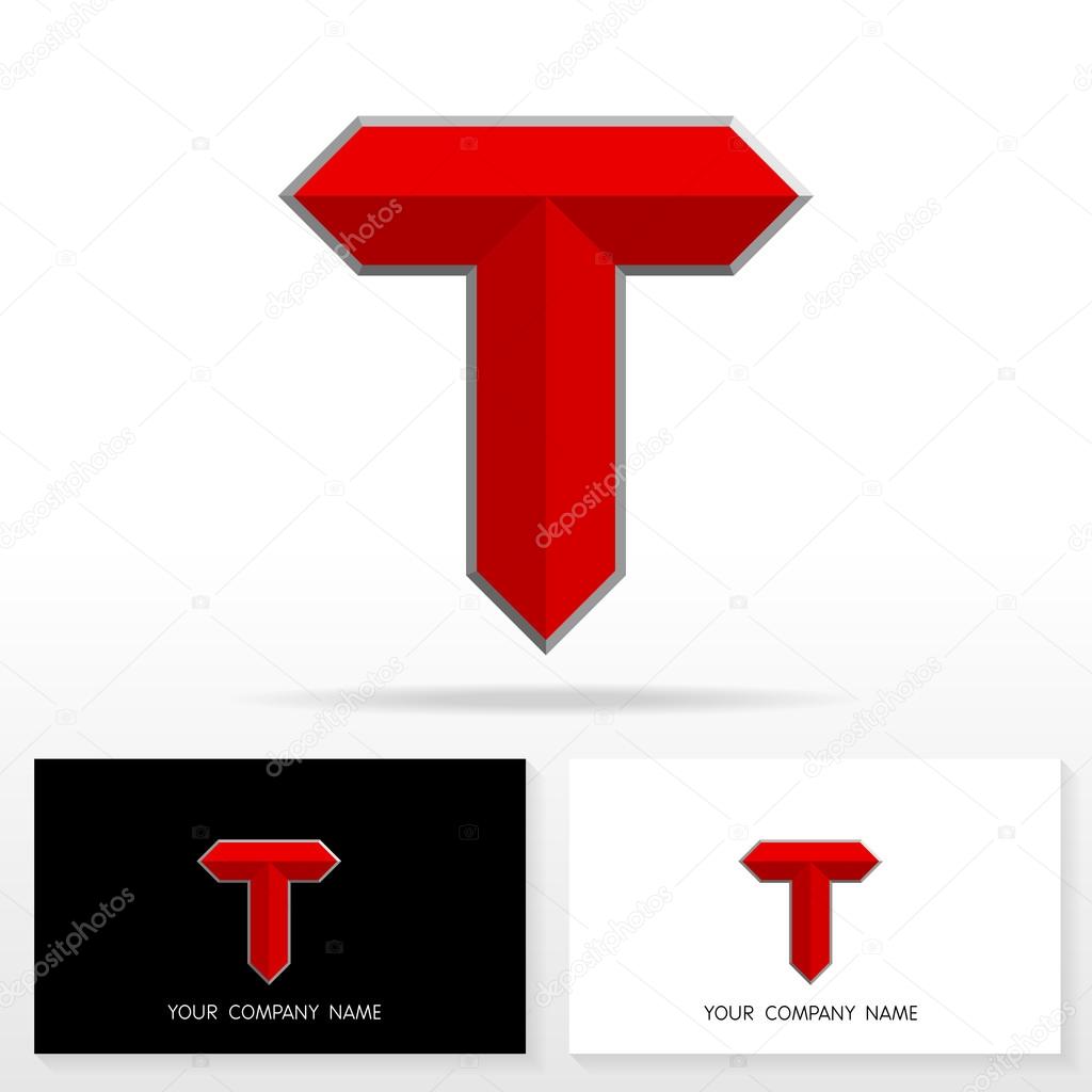 Letter T logo design. Business vector sign. Business card templates.