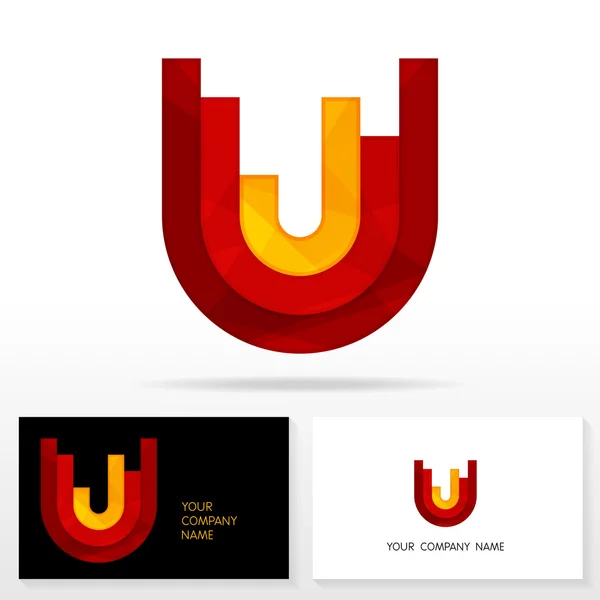 Літера U елементи шаблону дизайну логотипу - Ілюстрація . — стоковий вектор