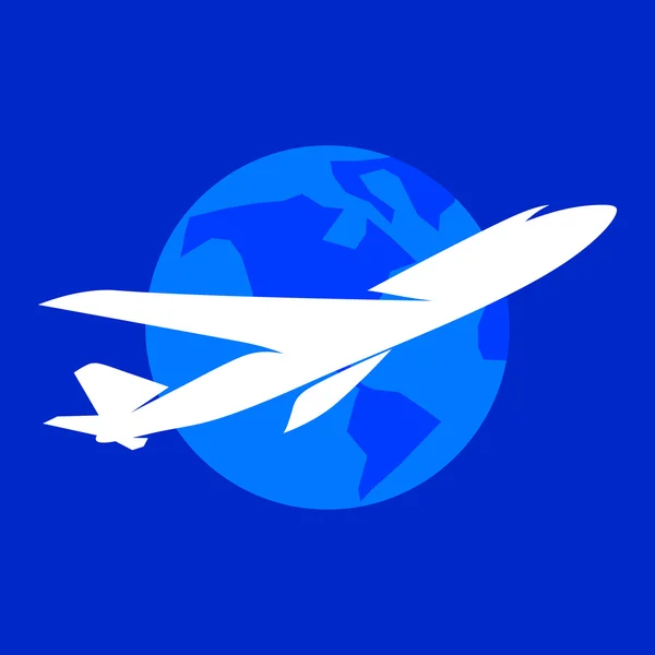 The plane vector logo. — Stock Vector
