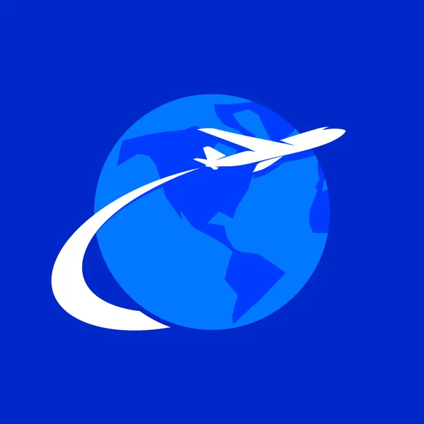 Il modello del logo vettoriale dell'aereo . — Vettoriale Stock