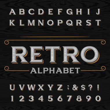 Distressed retro vector typeface.