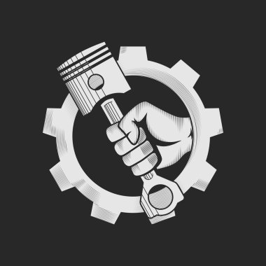 Araba ya da bisiklet atölye logo şablonu (konsept).