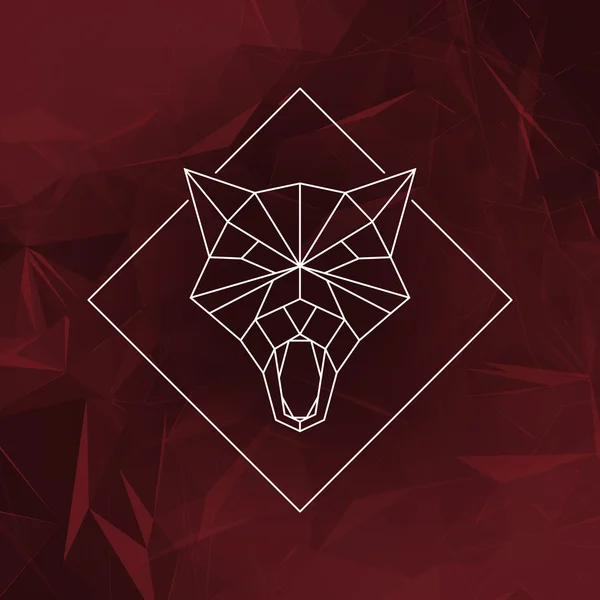 Le signe de tête de loup (Icône) - Illustration vectorielle . — Image vectorielle