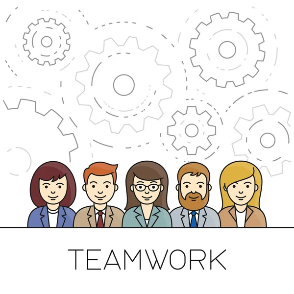 Teamwork concept. Vector illustration. — Stock Vector