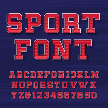 Spor alfabe vektör yazı tipi