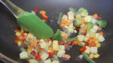 Karışık Sebzeler Bir Pan içinde