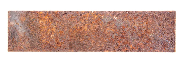 Rusty metal plate isolated on white background — Stock Photo, Image