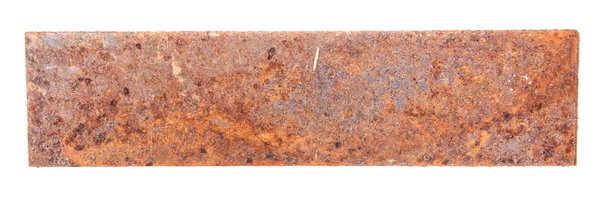 Rostig metall plattan isolerad på vit bakgrund — Stockfoto
