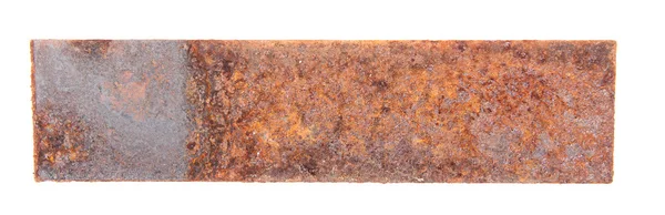 Rusty metal plate isolated on white background — Stock Photo, Image